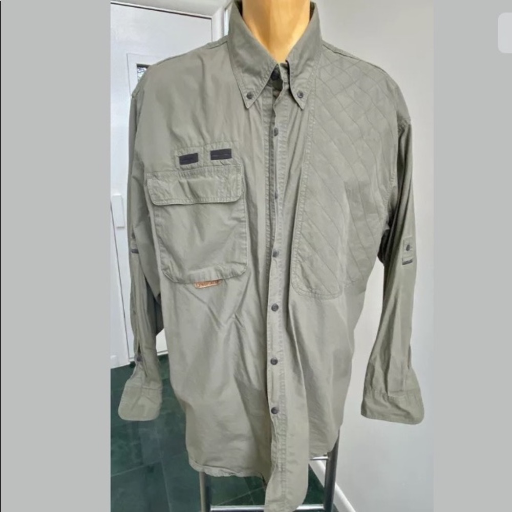 VINTAGE 90s LEWIS CREEK LANAI PINE SPORTING SKEET CLAYS RIFLE SHOOTING SHIRT XL
